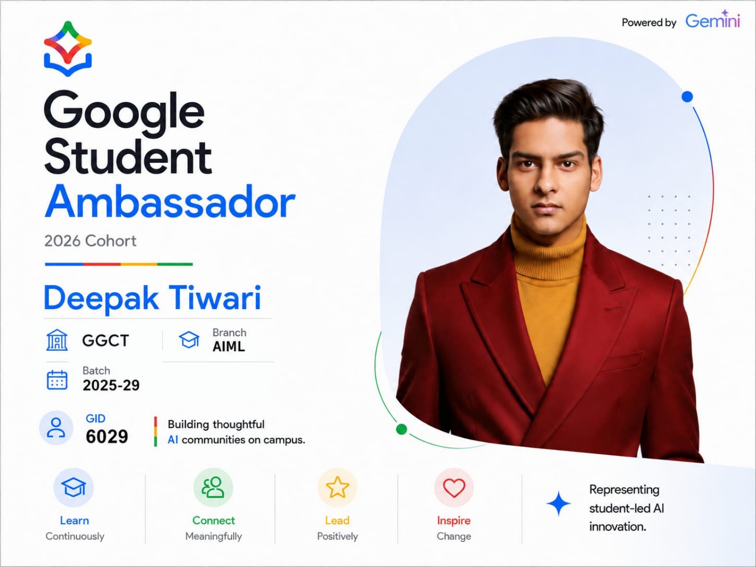 Google Student Ambassador banner